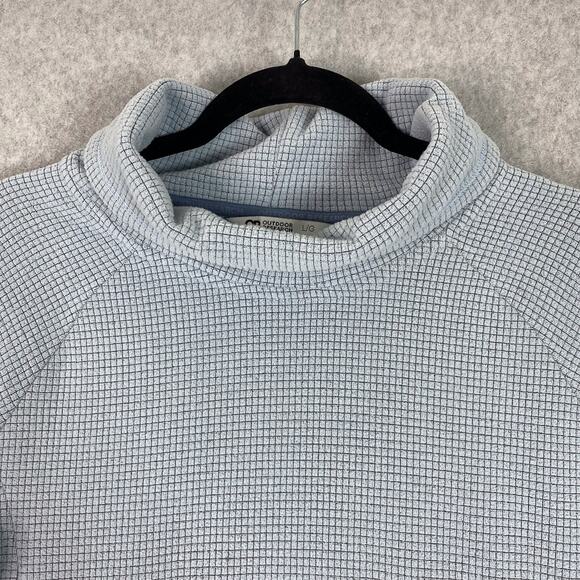Outdoor Research Blue Trail Mix Cowl Pullover Waffle Knit Sweater Size Large - Picture 2 of 8